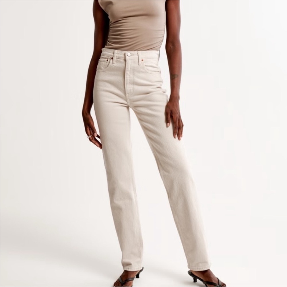 Abercrombie & Fitch ultra high rise 90s straight jean (curve love, short)
